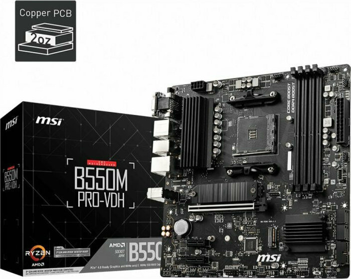 MSI B550M Pro-VDH WIFI, Socket AM4, micro ATX (7C95-001R) - Terrabytenet