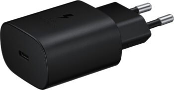samsung usb c adapter black fast travel charger 25w (ep ta800nwegeu)