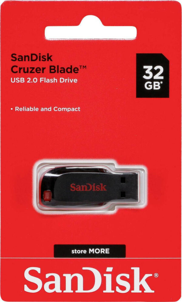 sandisk cruzer blade 32gb usb 2.0 stick (sdcz50 032g b35)