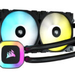 corsair icue h100 rgb 240mm liquid cpu cooler (cw 9060053 ww)