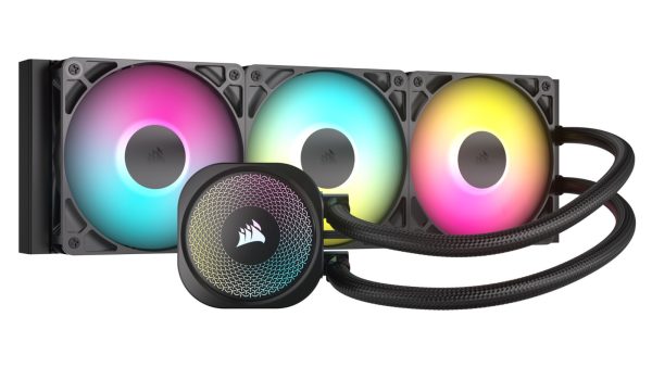 corsair nautilus rs 360 argb liquid cooler black (cw 9060092 ww)