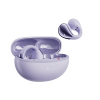 qcy crossky c30 purple (qt33) open ear tpu earclip, bass enhance algo. bt 5.4 dual connection earbud