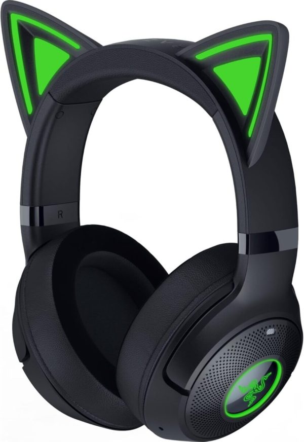 razer kraken kitty v2 bt black rgb 7.1 gaming headset kitty ears bluetooth 5.2