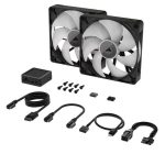 corsair icue rx140 rgb 140mm 2x pack black (co 9051020 ww)