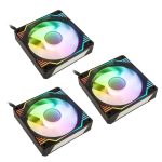 kolink umbra x 120mm argb high performance pwm fan triple pack black