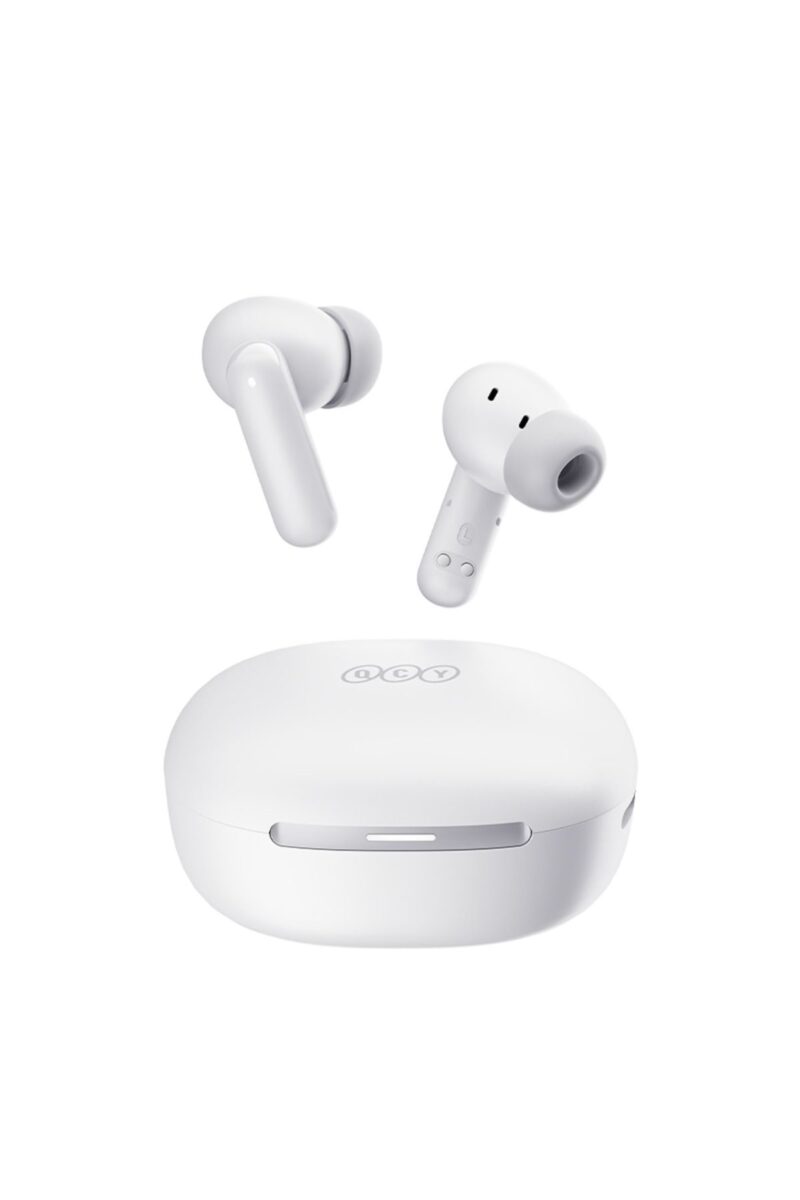 qcy melobuds n30 (ht16) anc white sbc/aac ipx4 tws earbuds w. natural transparency mode & a.i. enc