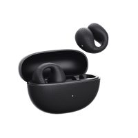 qcy crossky c10 black open ear tpu earclip, ipx5 call noise reduction bt 5.4 earbuds 30h