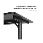 eureka ergonomic gaming desk με Μεταλλικά Πόδια Μαύρο 152.4x66x77εκ (erk iod 60b v4)