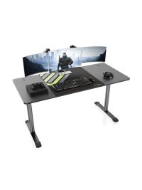 eureka ergonomic gaming desk με Μεταλλικά Πόδια Μαύρο 152.4x66x77εκ (erk iod 60b v4)