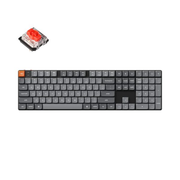 keychron k5 max (k5m h1) qmk/via wireless custom mechanical keyboard red switch hot swap 100% us