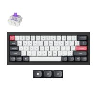 keychron q4 he (q4h c1) qmk wireless custom hall effect keyboard purple switch 60% us layout