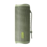 qcy sp7 red portable bluetooth speaker w stereo sound 40w, mic for calls, rgb light show