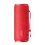 qcy sp7 red portable bluetooth speaker w stereo sound 40w, mic for calls, rgb light show