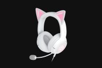 razer kraken kitty v2 white rgb usb 7.1 gaming headset kitty ears pc / ps5 / switch