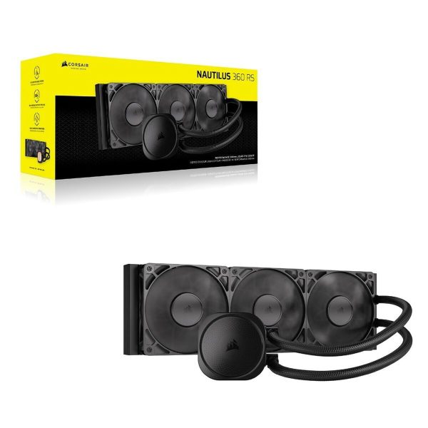 corsair nautilus rs 360 liquid cooler black (cw 9060089 ww)