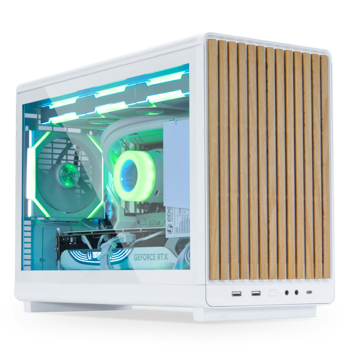 lian li dan case a3 wood white glass side panel m atx all mesh steel fabric pc case from daniel