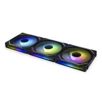 lian li uni fan infinity sl 120 3pcs reverse black (triple pack include controller) case fan
