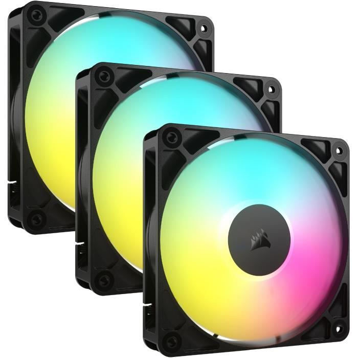 corsair fan rs120 argb triple pack, black (co 9050181 ww)