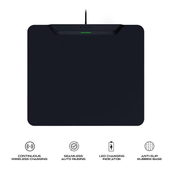 razer hyperflux v2 hard wireless charging puck gaming mousepad anti slip rubber base