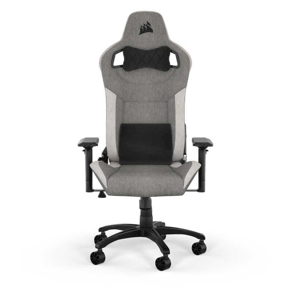 corsair gaming chair t3 rush fabric, gray/charcoal (cf 9010056 ww)