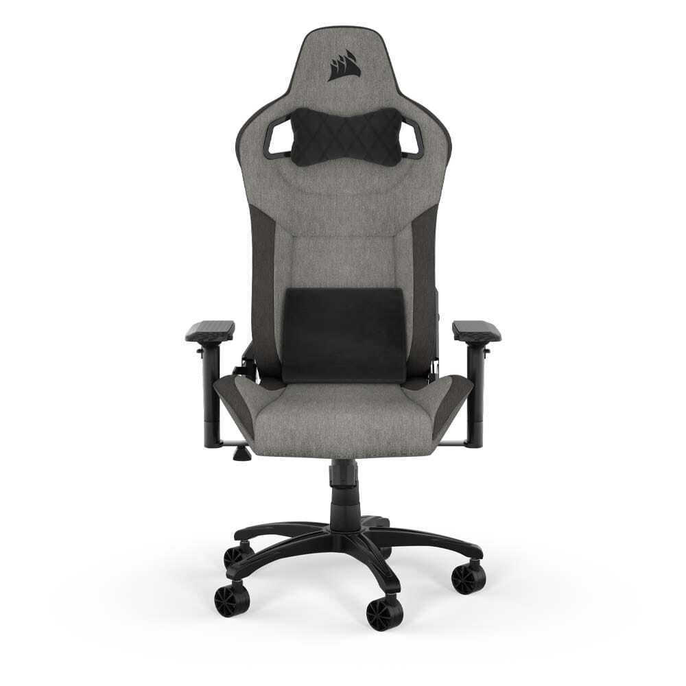 corsair gaming chair t3 rush fabric, gray/charcoal (cf 9010056 ww)