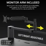 corsair gaming desk platform:4 (black, elevate) (cf 9500055 ww)
