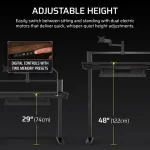 corsair gaming desk platform:4 (black, elevate) (cf 9500055 ww)