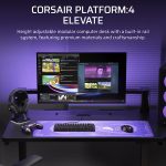 corsair gaming desk platform:4 (black, elevate) (cf 9500055 ww)