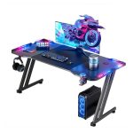 lamtech rgb gaming desk black