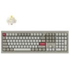 keychron v6 max retro (v6m r4) qmk/via bt/2,4/wired custom mechanical keyboard banana switch 100%