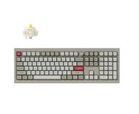 keychron v6 max retro (v6m r4) qmk/via bt/2,4/wired custom mechanical keyboard banana switch 100%
