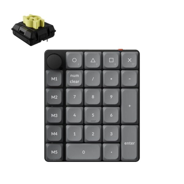 keychron k0 max (k0m h4) qmk wireless custom num pad mechanical low profile brown switch rgb hot swa
