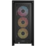 corsair case 4000d frame lcd argb (mid tower, tg, black) (cc 9011326 ww)