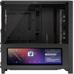 corsair case 4000d frame lcd argb (mid tower, tg, black) (cc 9011326 ww)