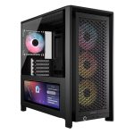 corsair case 4000d frame lcd argb (mid tower, tg, black) (cc 9011326 ww)