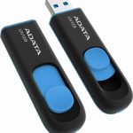 adata uv128 32gb usb 3.0 black blue (auv128 32g rbe)