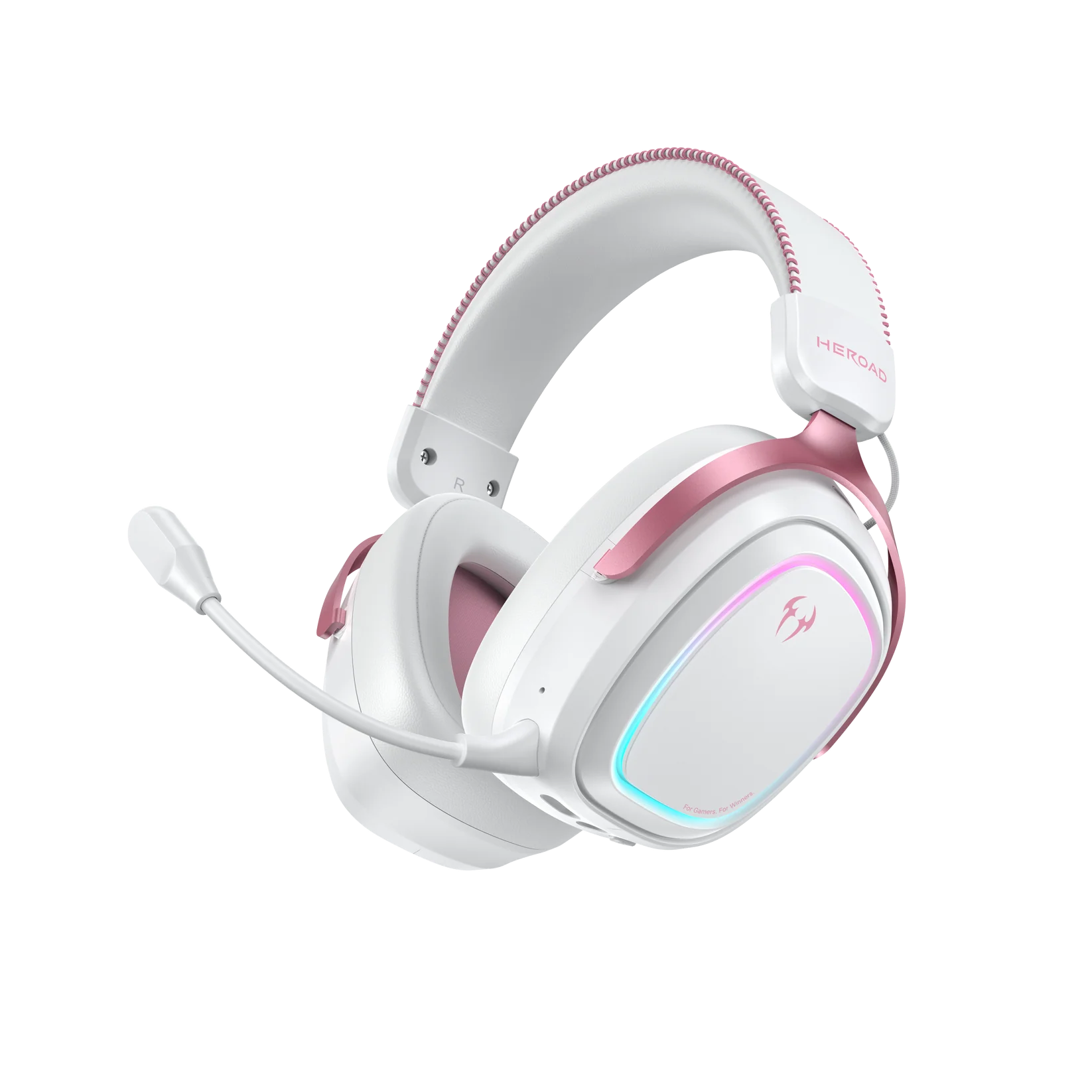 qcy heroad gt2 white wired/wireless/bt/3.5jack/usb c thx gaming headset ps4/ps5/pc