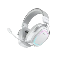qcy heroad gt2 white wired/wireless/bt/3.5jack/usb c thx gaming headset ps4/ps5/pc